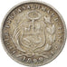 PERU, 1/2 Dinero, 1899, Lima, KM #206.2, AU(50-53), Silver, 15.5, 1.23