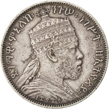 Etiopia, Menelik II, 1/2 Birr, 1897, Paris, BB, Argento, KM:4