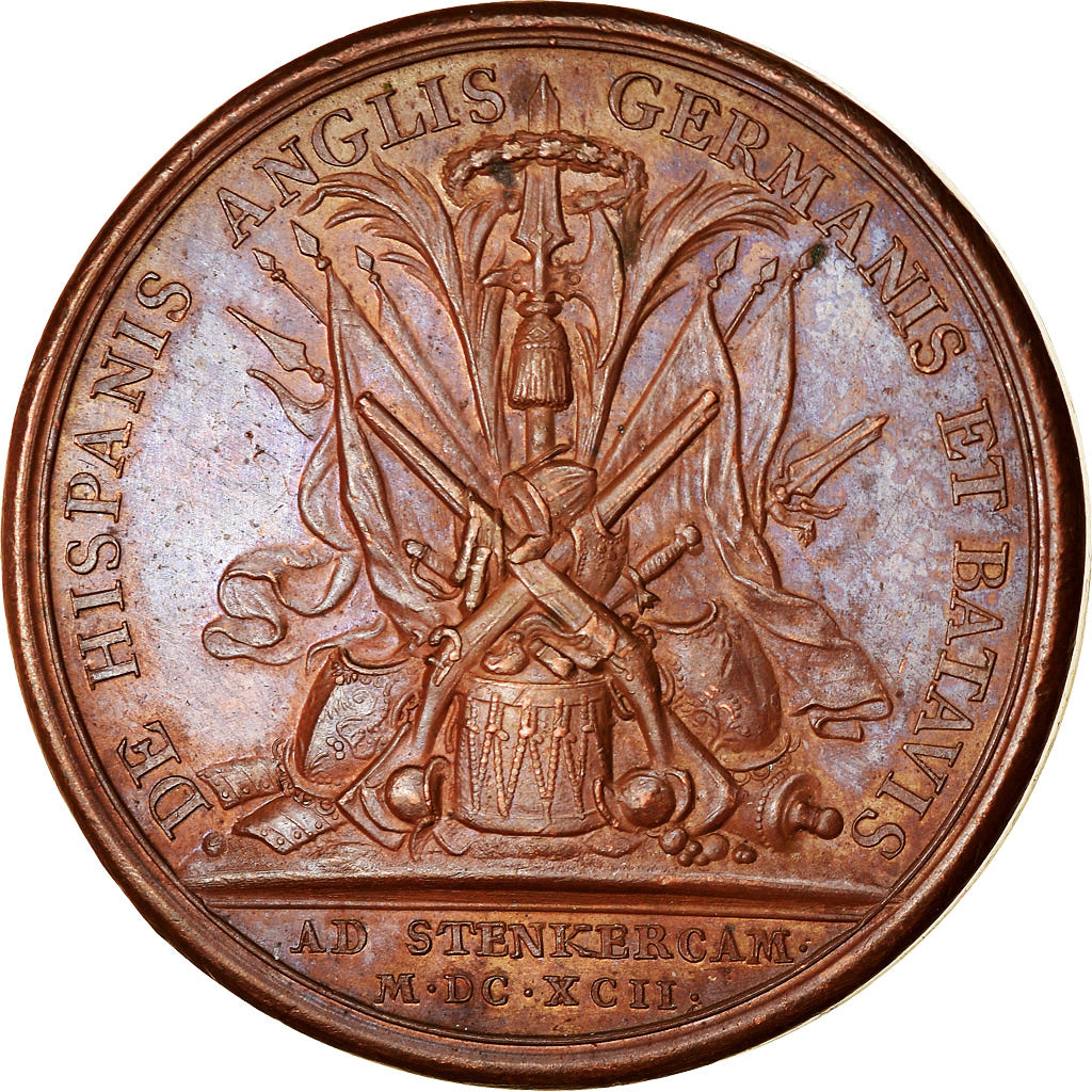 Francia, medaglia, Louis XIV, Combat de Steenkerque, History, 1692, Mauger, BB+