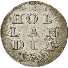 NETHERLANDS, 2 Stuivers, Double Wapenstuiver, 1792, KM #48, AU(50-53), Silver,..