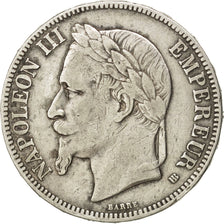 Second Empire, 5 Francs Napoléon III tête laurée 1867 Strasbourg, KM 799.2