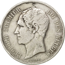 BELGIUM, 5 Francs, 5 Frank, 1850, KM #17, VF(20-25), Silver, 24.62