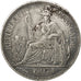 FRENCH INDO-CHINA, Piastre, 1907, Paris, KM #5a.1, VF(30-35), Silver, Lecompte..