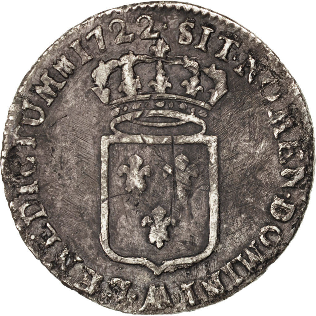 Coin, France, Louis XV, 1/3 Écu de France, 1/3 Ecu, 1722, Metz, F(12-15)