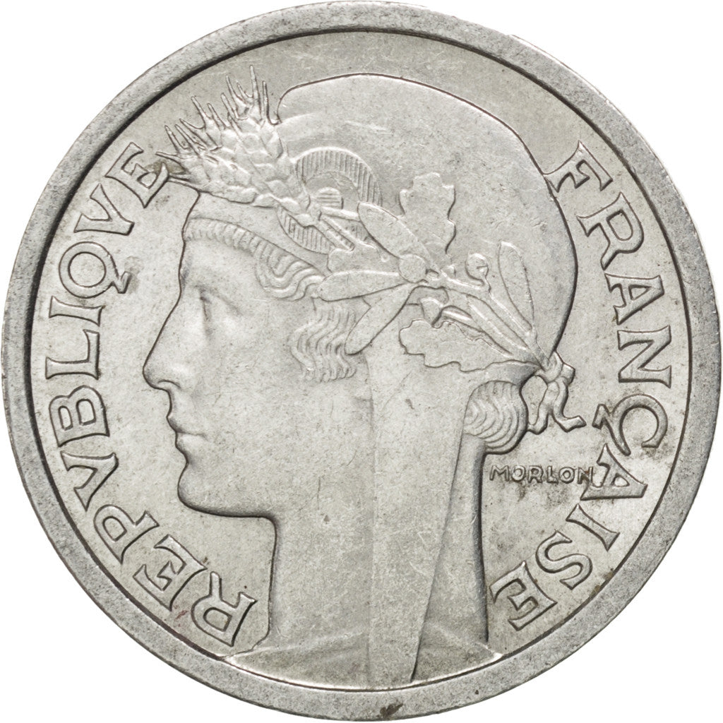Munten, Frankrijk, Morlon, Franc, 1958, PR+, Aluminium, KM:885a.1, Gadoury:473b