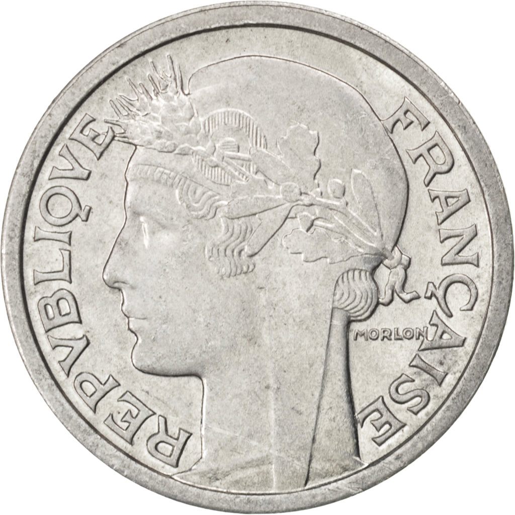 FRANCE, Morlon, Franc, 1945, KM #885a.1, MS(60-62), Aluminum, 23, Gadoury...