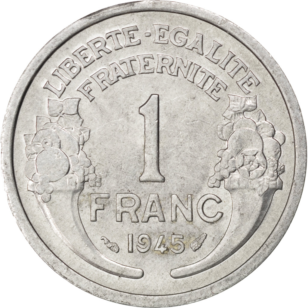 FRANCE, Morlon, Franc, 1945, KM #885a.1, MS(60-62), Aluminum, 23, Gadoury...