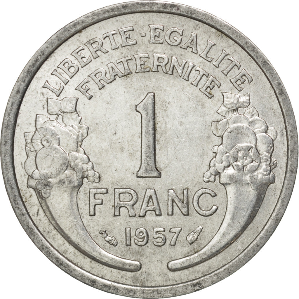 Moneta, Francia, Morlon, Franc, 1957, SPL-, Alluminio, KM:885a.1, Gadoury:473b
