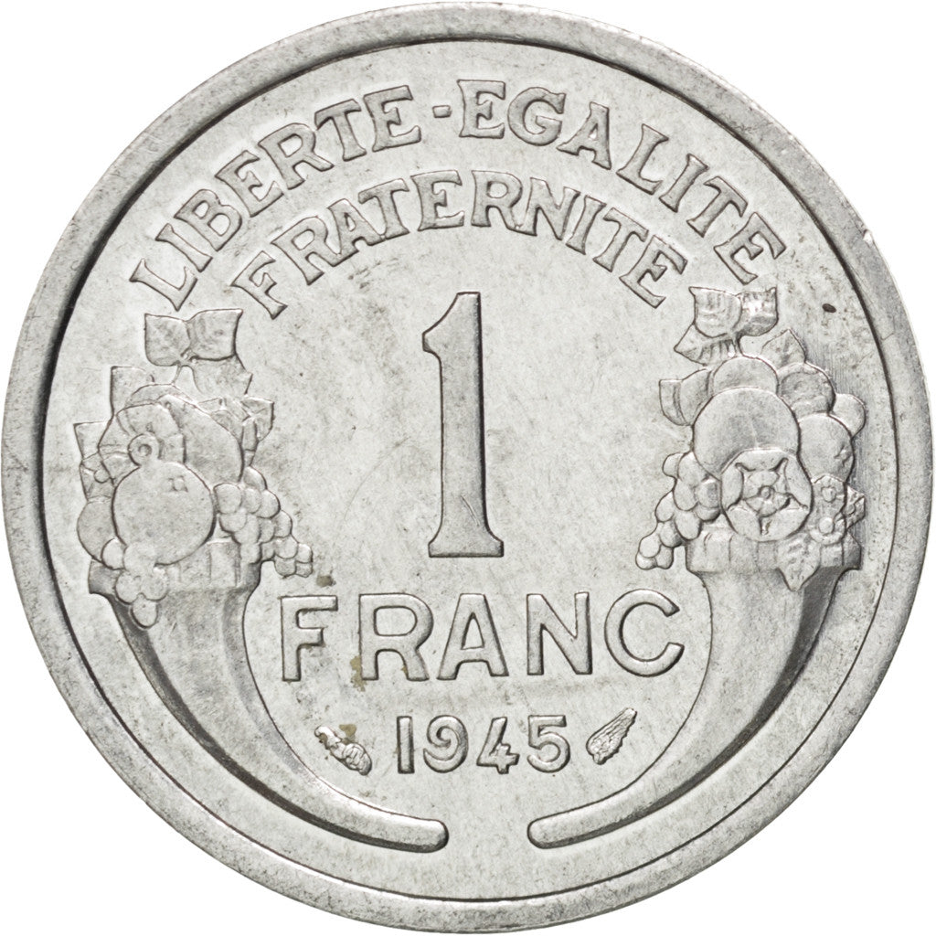 Moneta, Francia, Morlon, Franc, 1945, SPL, Alluminio, KM:885a.1, Gadoury:473a
