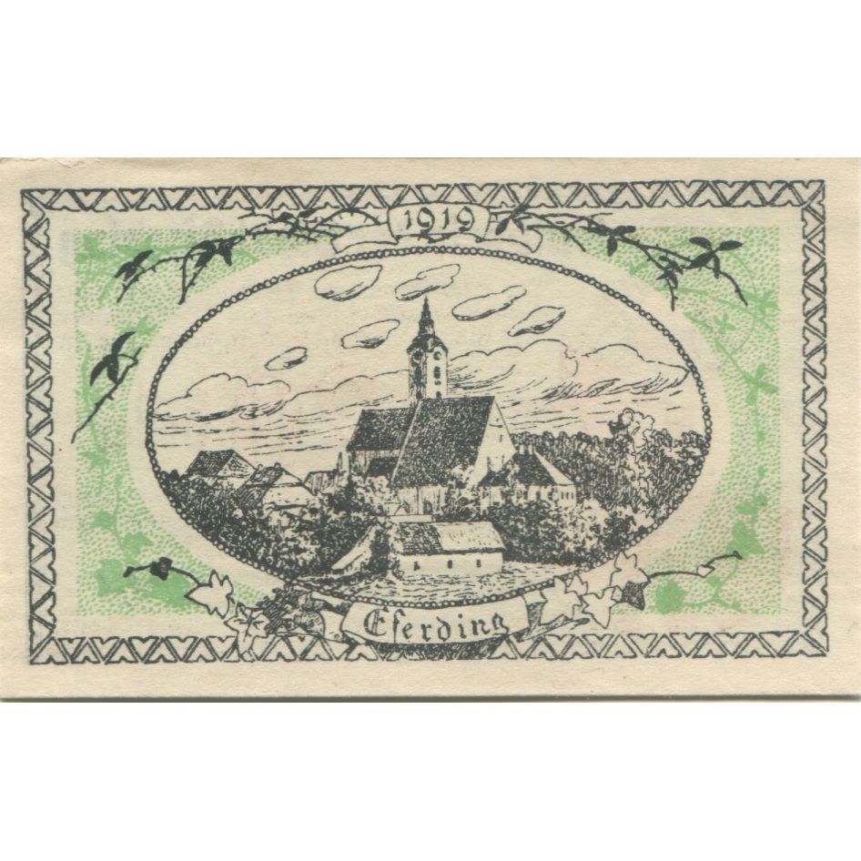 Billet, Autriche, Eferding, 20 Heller, Blason, 1920, SPL, Mehl:FS 152I