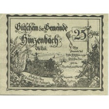 Banknote, Austria, Hinzenbach, 25 Heller, personnage 1920 UNC(63) Mehl:FS 378IIa