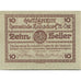 Banconote, Austria, Ennsdorf, 10 Heller, manoir 1920-12-31, SPL, Mehl:FS 178a