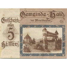 Billet, Autriche, Haid, 5 Heller, cimetière 1920-12-31, TTB, Mehl:FS 334II
