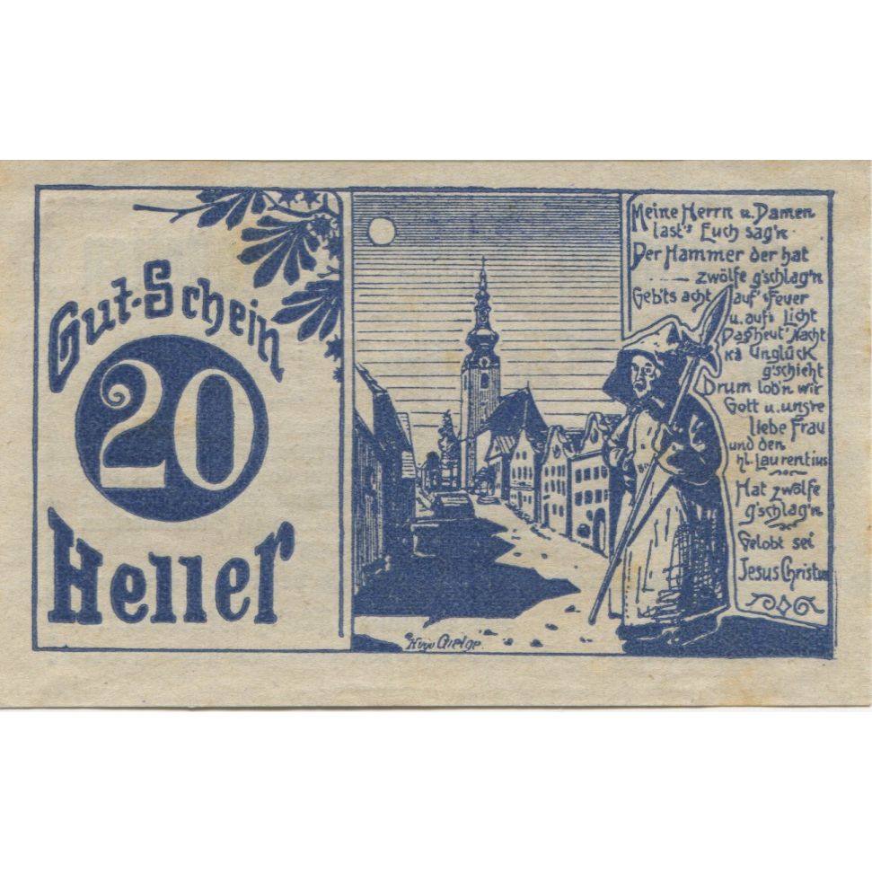 Geldschein, Österreich, Gramastetten, 20 Heller rue 1920-05-01, UNZ- Mehl:FS 256