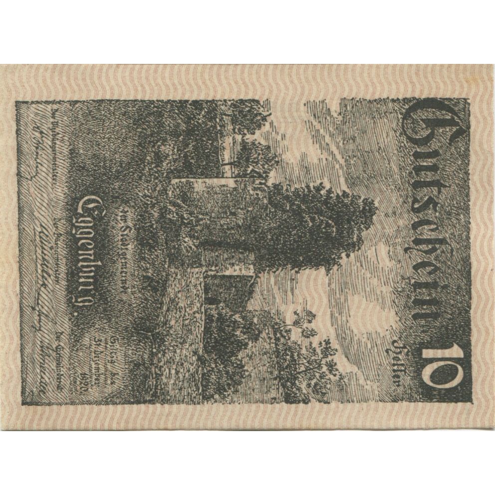 Billet, Autriche, Eggenburg, 10 Heller, Blason 1920-12-31, SPL Mehl:FS 162a