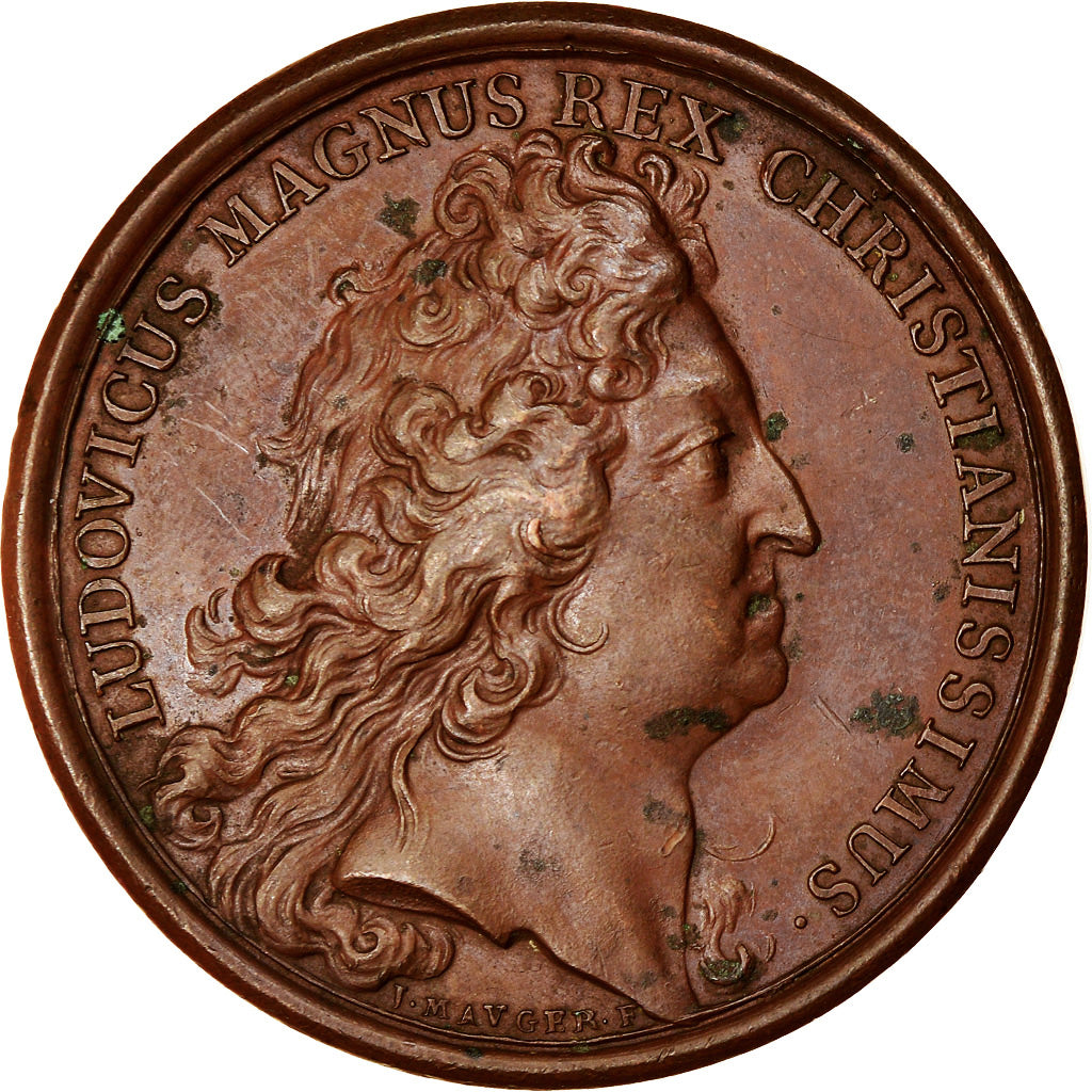 France, Medal, Louis XIV, Prise de Verrua, History, 1705, Mauger, AU(50-53)