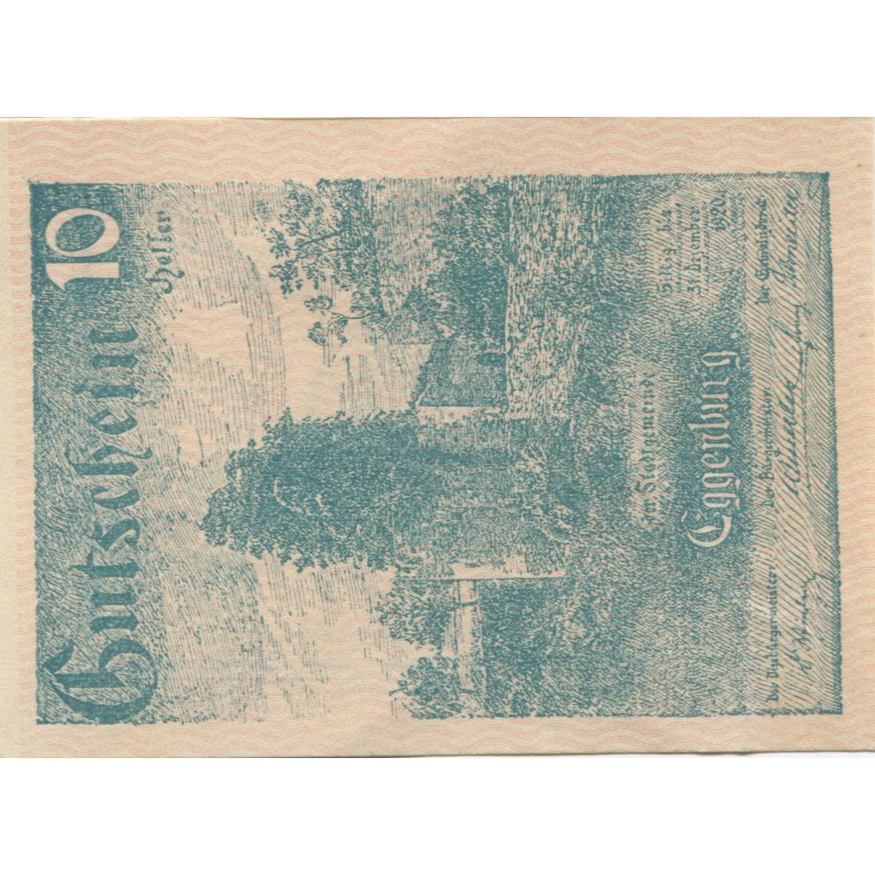Billet, Autriche, Eggenburg, 10 Heller, château 1920-12-31, SPL, Mehl:FS 162b