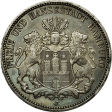 Coin, German States, HAMBURG, 3 Mark, 1909, Hamburg, EF(40-45), Silver, KM:620