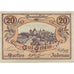 Banknote, Austria, Judenau, 20 Heller, château, 1920, UNC(63), Mehl:FS 420a