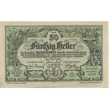 Banknote, Austria, Haunoldstein, 50 Heller, village, 1920 UNC(63) Mehl:FS 356