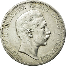 Coin, German States, PRUSSIA, Wilhelm II, 5 Mark, 1902, Berlin, VF(30-35)