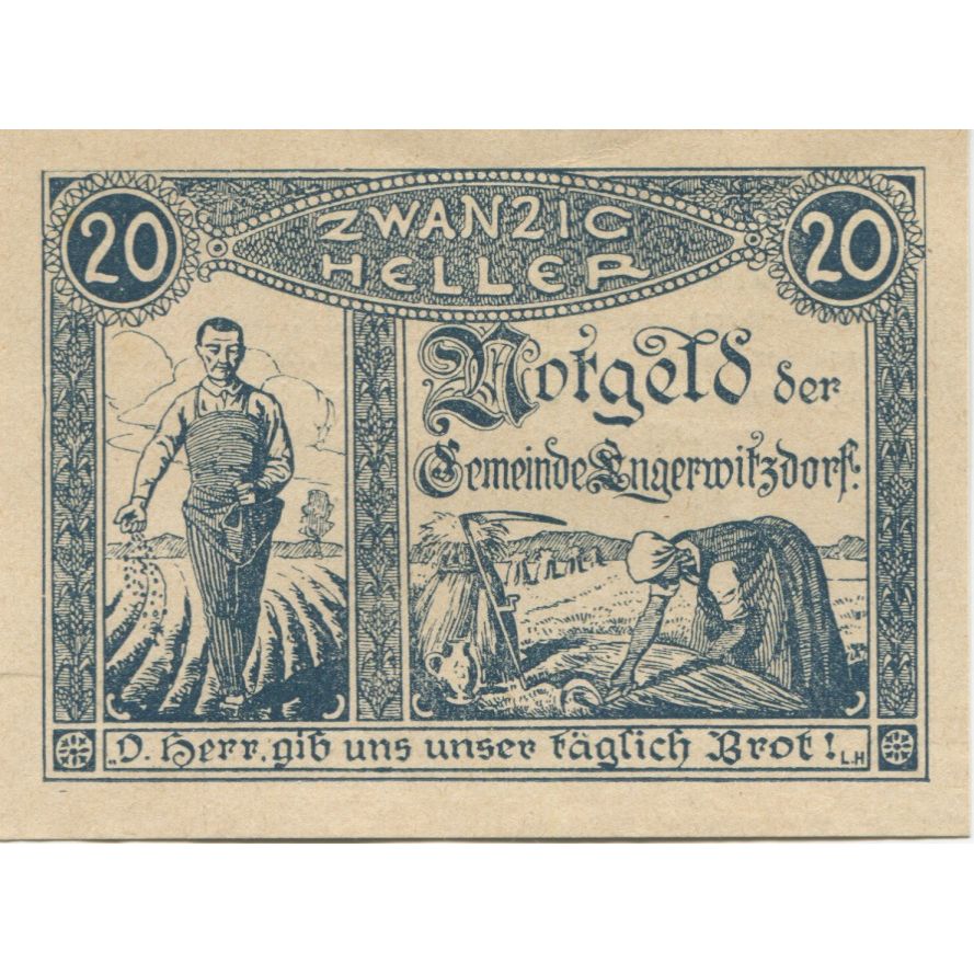 Banknote, Austria, Engerwitzdorf, 20 Heller, champs, 1921 UNC(63) Mehl:FS 173