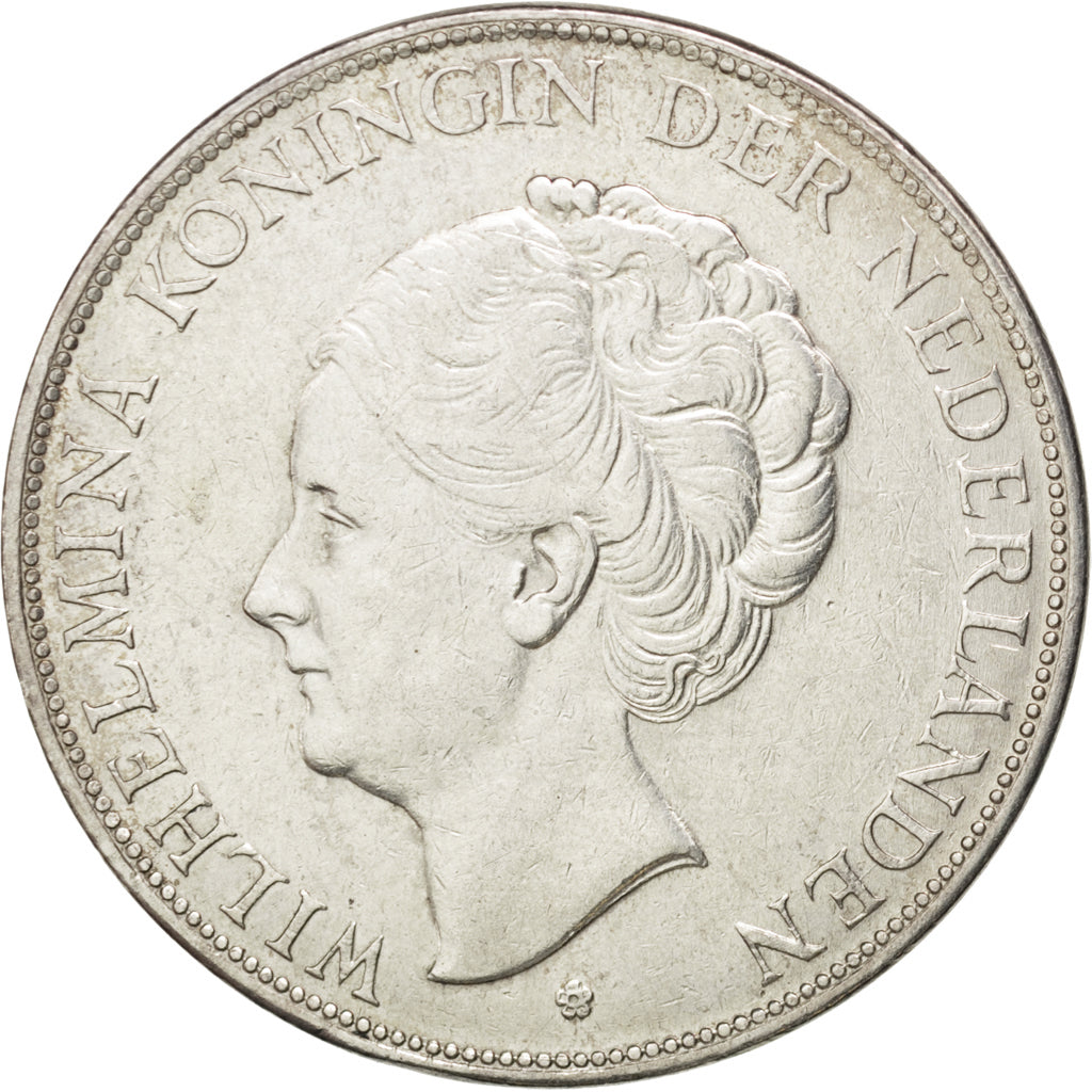 NETHERLANDS, 2-1/2 Gulden, 1929, Utrecht, KM #165, EF(40-45), Silver, 38, 24.94