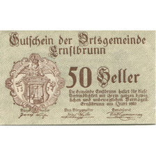 Banknote, Austria, Ernstbrunn, 50 Heller, Blason, 1921, UNC(63) Mehl:FS 183a