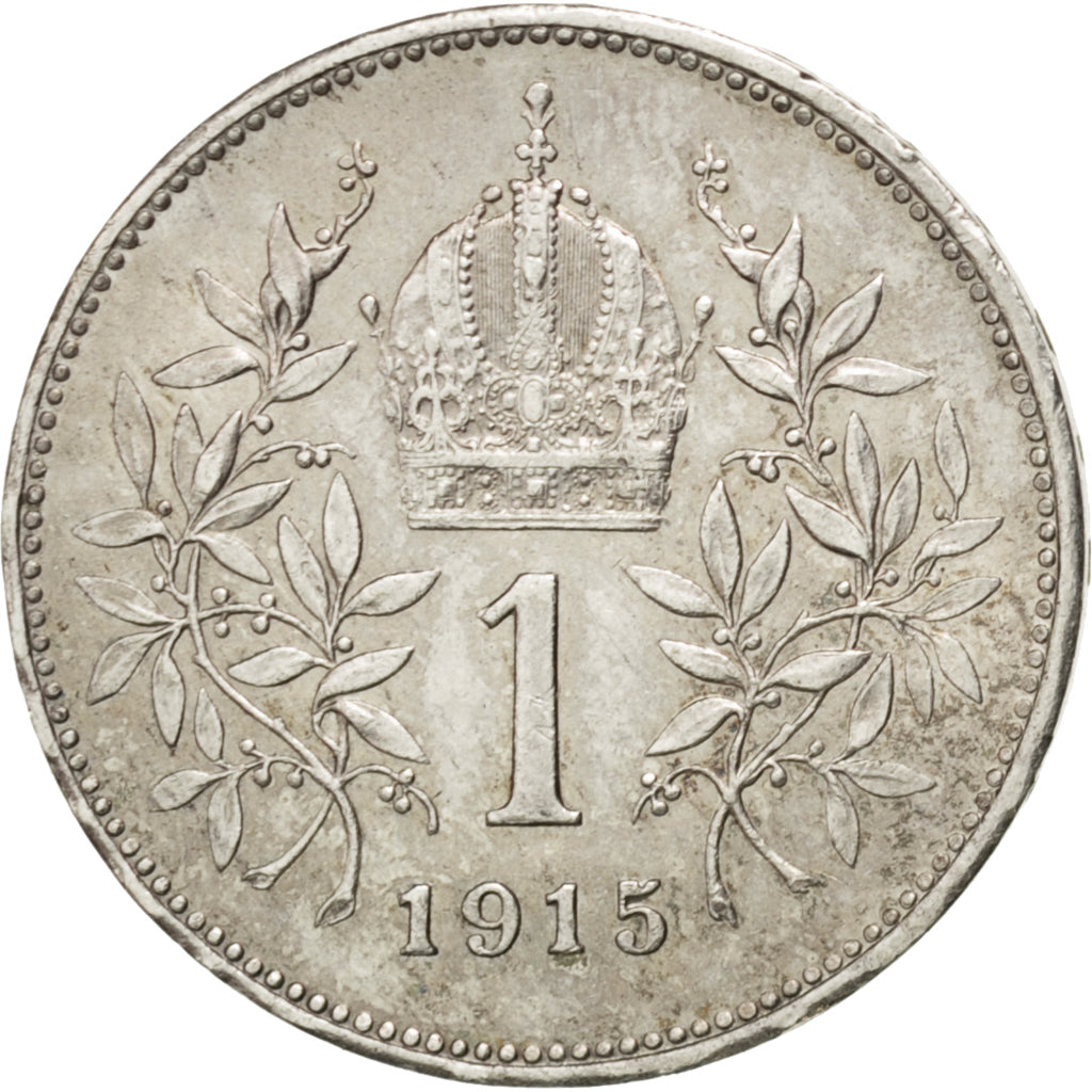AUSTRIA, Corona, 1915, KM #2820, AU(50-53), Silver, 5.00