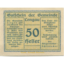 Banknote, Austria, Lengau, 50 Heller, Eglise 1920-03-13, UNC(63), Mehl:FS 512