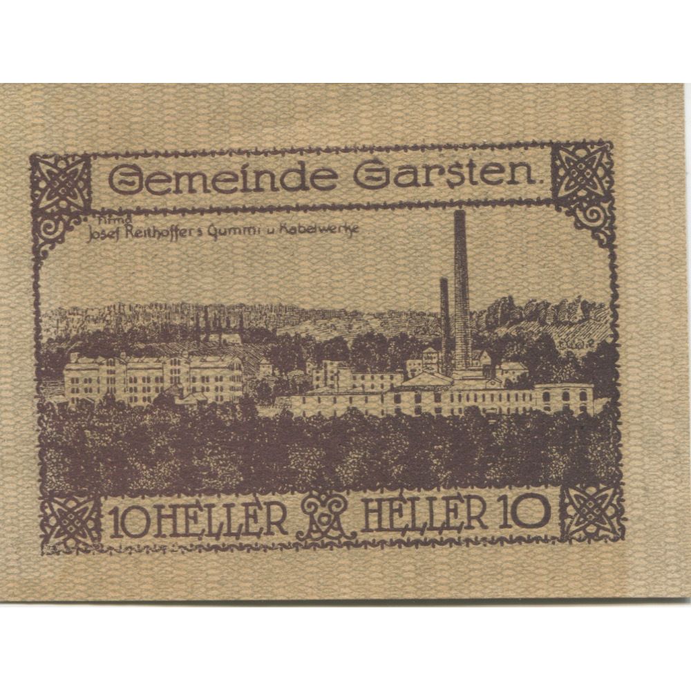Banknote, Austria, Garsten, 10 Heller, Usine, 1920, UNC(63), Mehl:FS 224