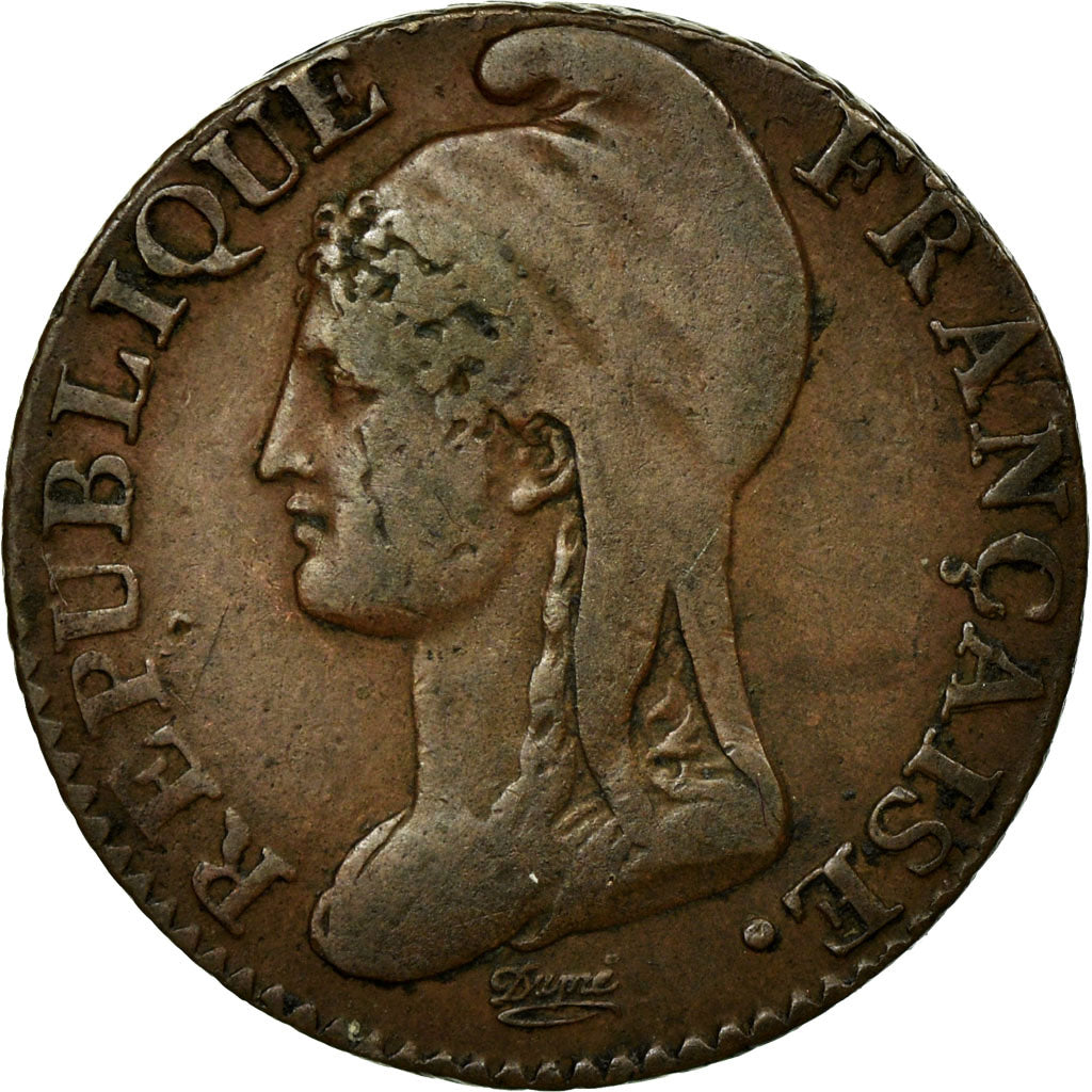 Monnaie, France, Dupré, 5 Centimes, 1795, Paris, TB+, Bronze, KM:635.1