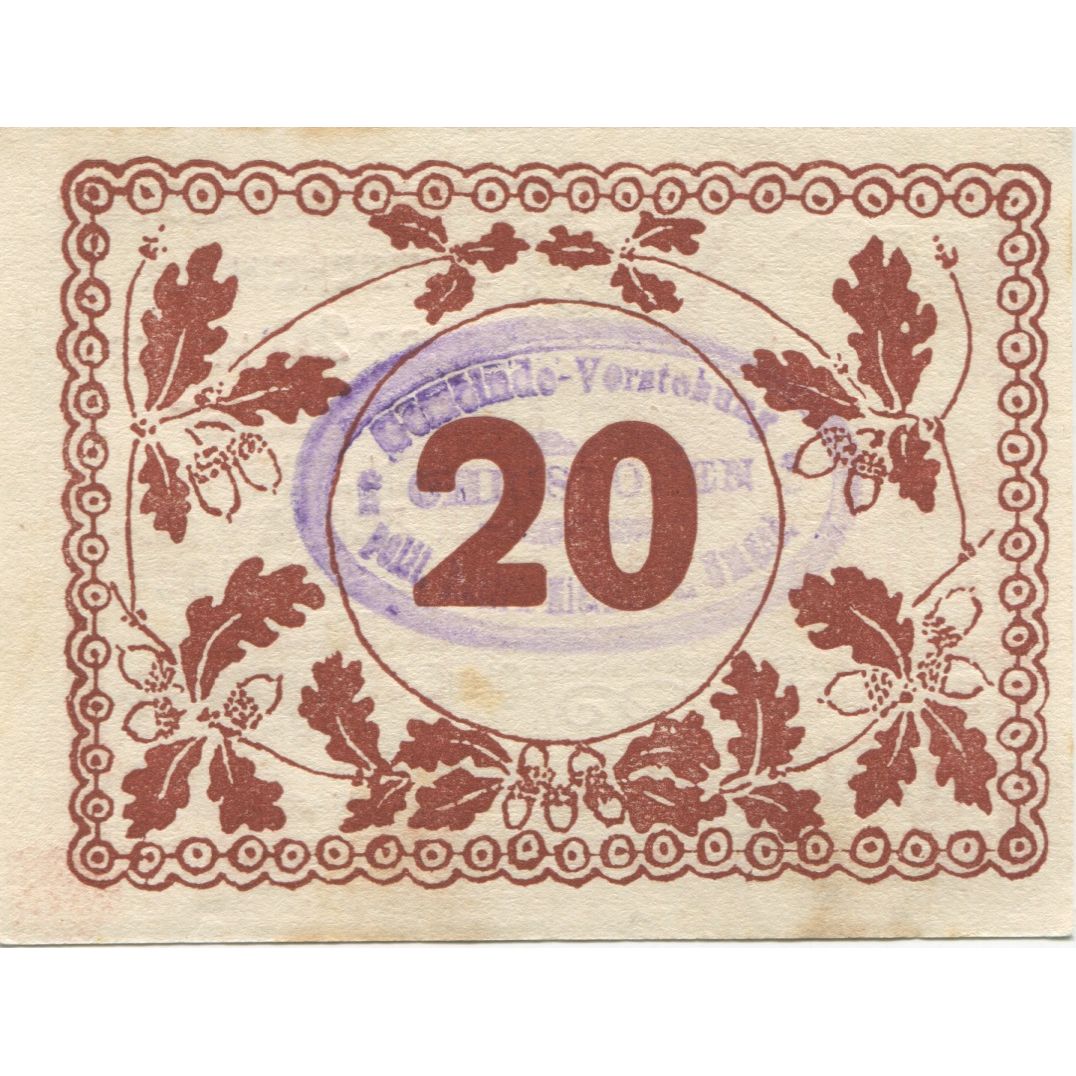Banknote, Austria, Christofen, 20 Heller, Eglise, 1920 AU(55-58) Mehl:FS 117a