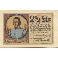 Banknote, Austria, Hall, 2 1/2 Kronen, portrait, 1920 UNC(63) Mehl:FS 342IId