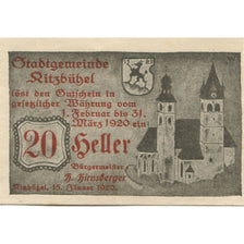 Banknote, Austria, Kitzbühel, 20 Heller, Eglise, 1920 UNC(63) Mehl:FS 449d