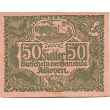 Banconote, Austria, Alkoven, 50 Heller, champs 1920-12-31, SPL- Mehl:FS 18Ia