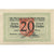 Billete, Austria, Bischofshofen, 20 Heller, Blason 1920-08-31, SC Mehl:FS 88a