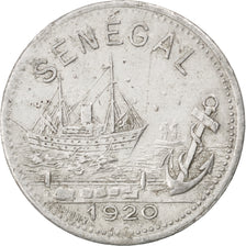SENEGAL, 25 Centimes, 1920, KM #Tn5, AU(50-53), Aluminum, Lecompte #7, 1.39