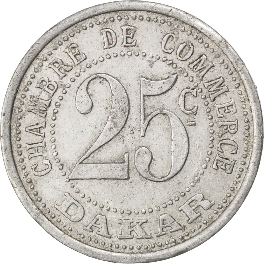 SENEGAL, 25 Centimes, 1920, KM #Tn5, AU(50-53), Aluminum, Lecompte #7, 1.39