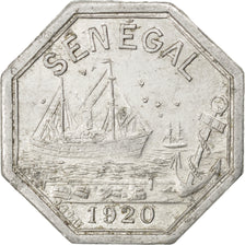 SENEGAL, 10 Centimes, 1920, KM #Tn3, AU(55-58), Aluminum, Lecompte #5a, 1.05