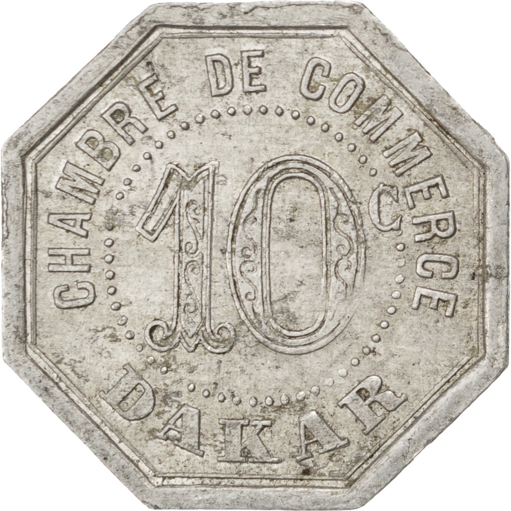 SENEGAL, 10 Centimes, 1920, KM #Tn3, AU(55-58), Aluminum, Lecompte #5a, 1.05
