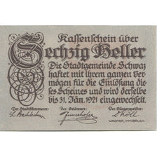 Banknote, Austria, Schwaz, 60 Heller, aigle 1920-12-31, UNC(63) Mehl:FS 983c