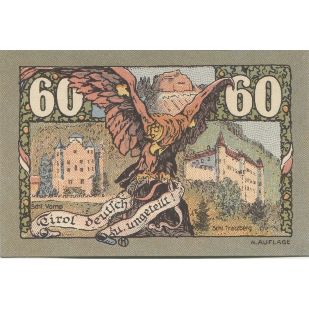 Banknote, Austria, Schwaz, 60 Heller, aigle 1920-12-31, UNC(63) Mehl:FS 983c