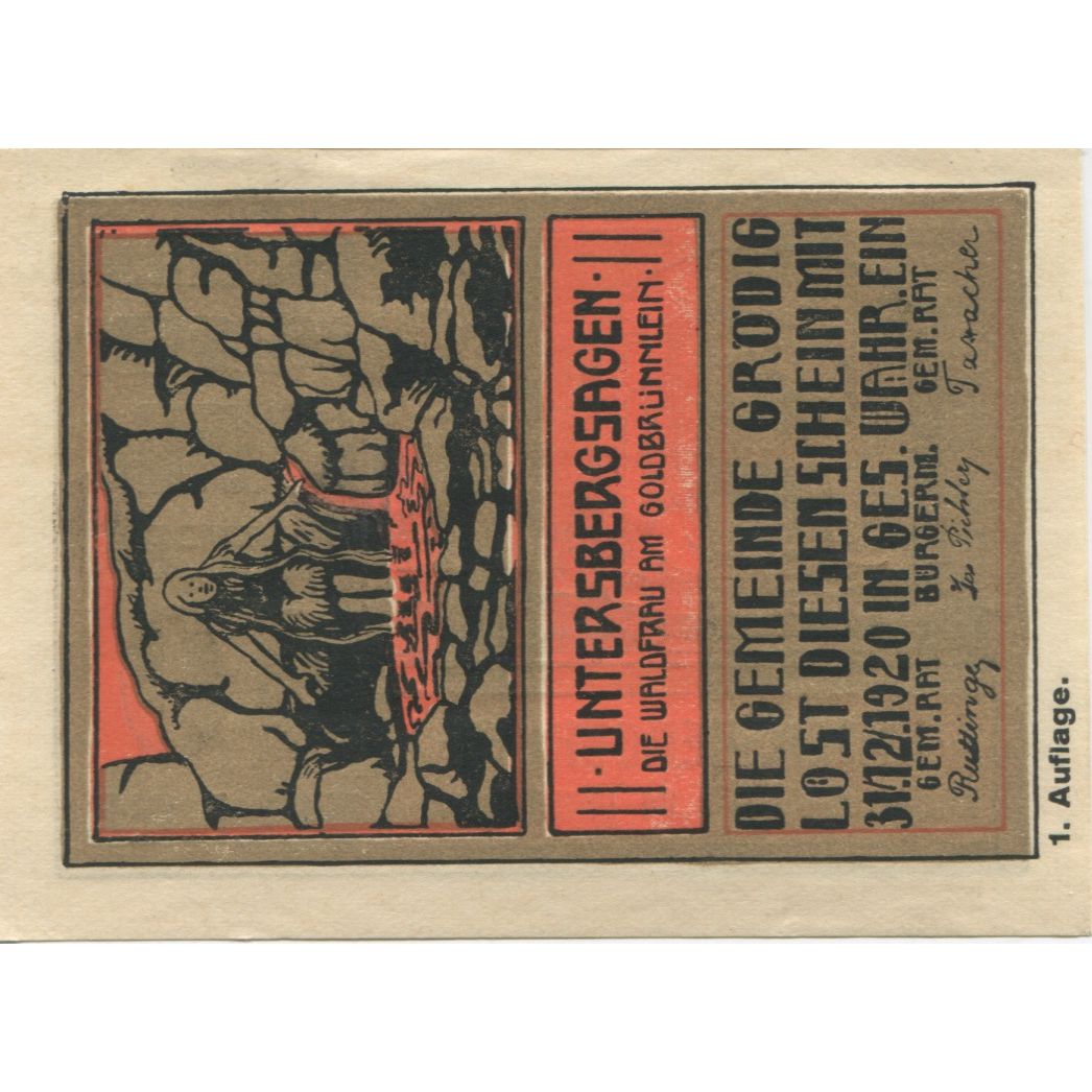 Banknote, Austria, Grödig, 40 Heller, roi, 1920 UNC(63), Mehl:FS 290a