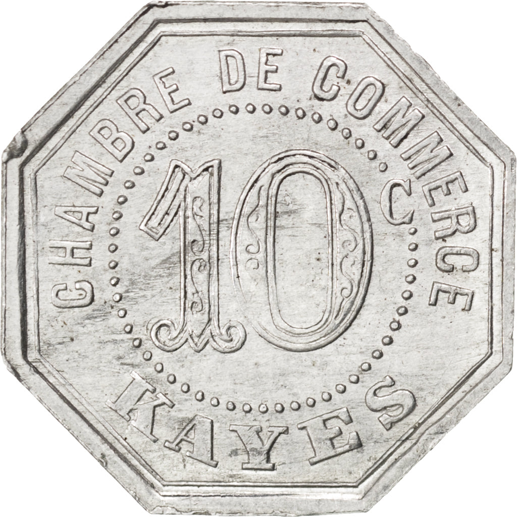 SENEGAL, 10 Centimes, 1920, KM #Tn8, MS(60-62), Aluminum, Lecompte #2, 1.07