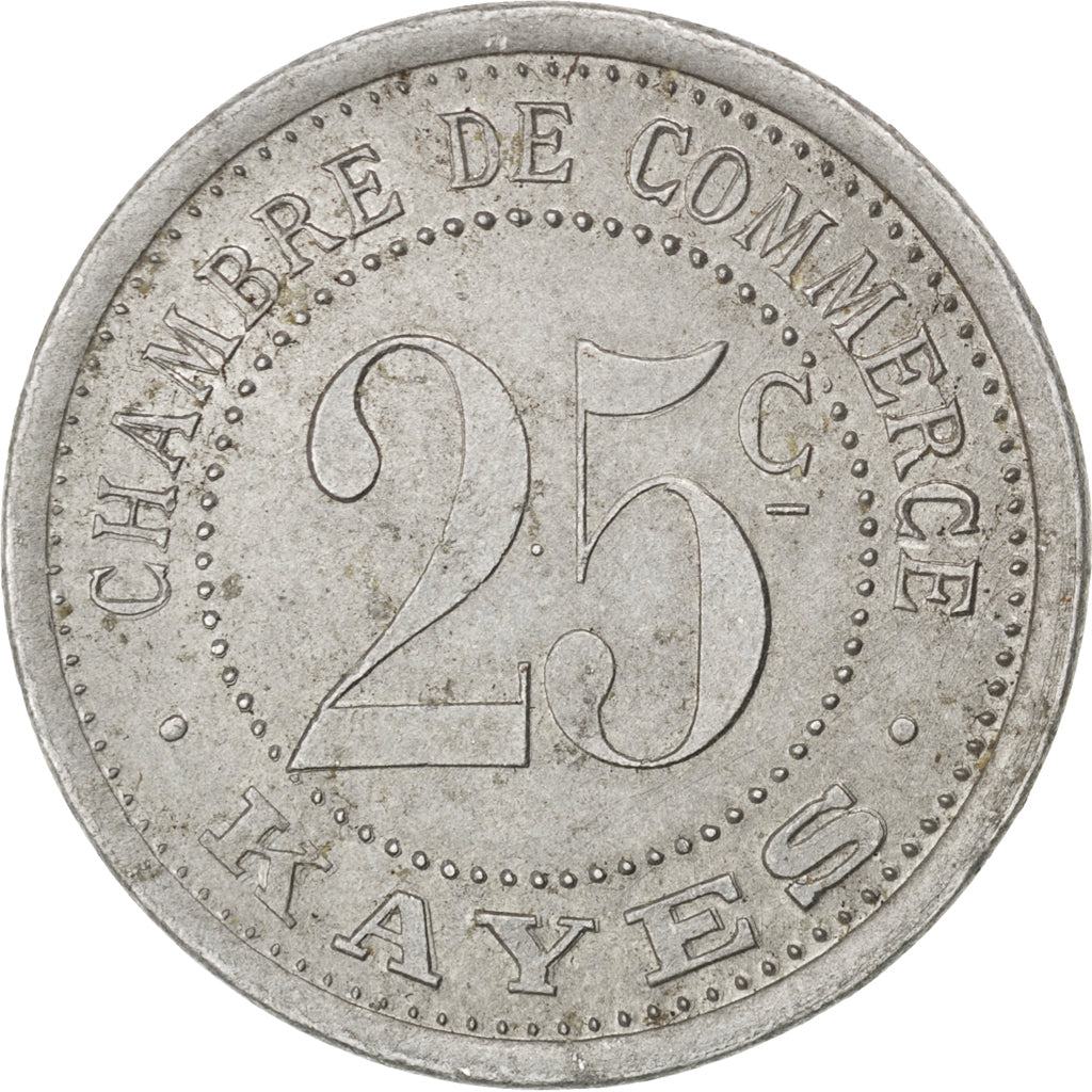 SENEGAL, 25 Centimes, 1920, KM #Tn9, AU(55-58), Aluminum, Lecompte #3, 1.78