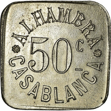Marocco, 50 Centimes, Alhambra, Casablanca, Zinco, SPL-, Lecompte:314