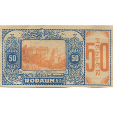 Banknote, Austria, Rodaun, 50 Heller, château, 1920, UNC(63), Mehl:FS 840IIc