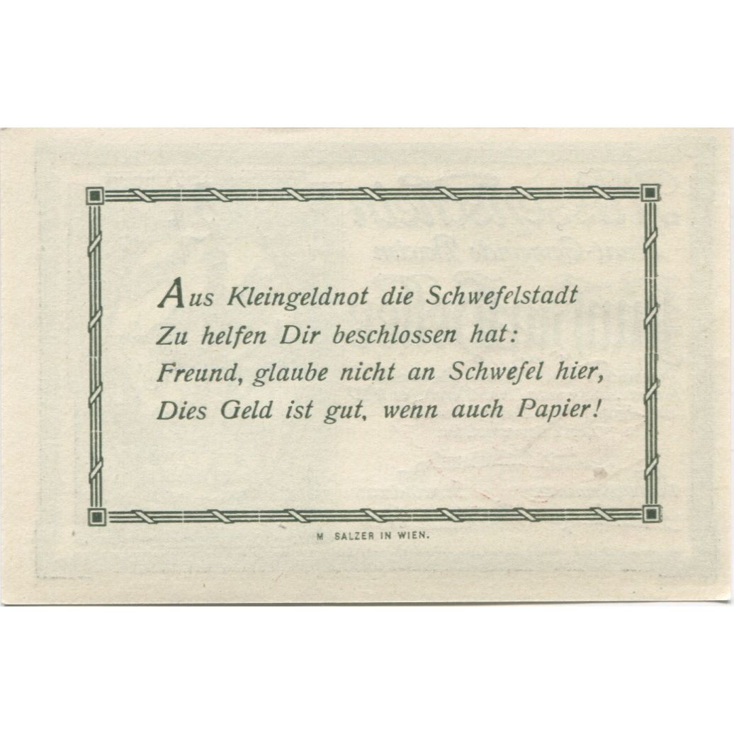 Banknote, Austria, Baden, 50 Heller, Monument, 1920 UNC(63) Mehl:FS 74a