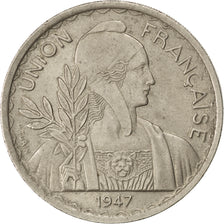 FRENCH INDO-CHINA, Piastre, 1947, Paris, KM #32.2, AU(55-58), Copper-Nickel,...
